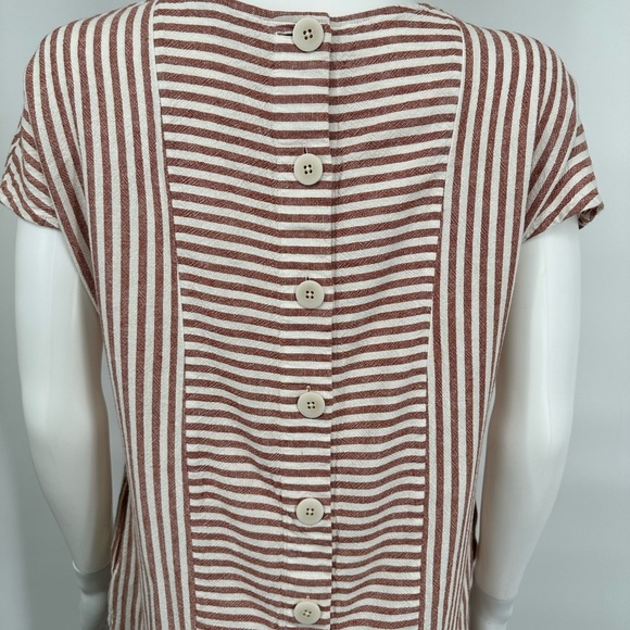 Madewell Linen Blend Button Back Dress - Picture 7 of 9